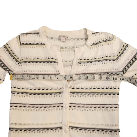 WOMENS Merona white with soft stripes of color cardigan size XS. - Picture 12 of 14